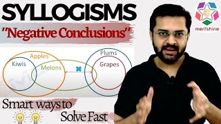 Syllogism  4 Learn how to deal with negative conclusions in syllogism problems [upl. by Edda]