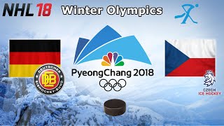 Winter Olympics 2018  Germany vs Czechia  Quarterfinal  NHL 18 [upl. by Gere]