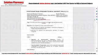 Inorganic Chemistry 00  Introduction to Syllabus of Inorganic Chemistry  BPharmacy 1st Semester [upl. by Rosalind]