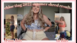 Chloe Ting 2022 Summer Shred Results  SHOCKING Before and After [upl. by Ahsiakal]