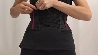 How to put on a waist cincher or corset by yourself [upl. by Cristin334]