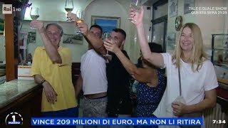 Superenalotto vince 209 Milioni ma non li riscuote  Unomattina 13092019 [upl. by Nomor]