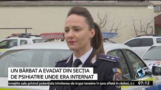 Un bărbat a evadat din secția de psihiatrie a Spitalului de Neuropsihiatrie Săpoca Zeci de polițișt [upl. by Nickolas27]