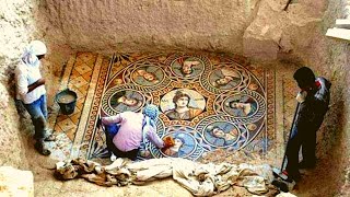 Beautiful 2200 year old mosaics discovered in ancient Greek city [upl. by Stephie]