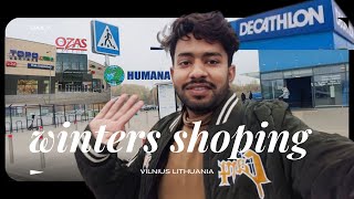 Winters Shopping in Vilnius Lithuania  OZAS Mall  Humana  Decathlon Mall  prices information [upl. by Truman]