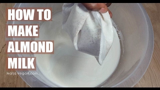 Quick and easy make your own almond milkcacao almond milk dairy free  Naija Vegan [upl. by Laufer777]