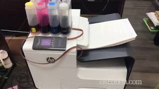 DIY your CISS HP PageWide Pro 452dw 477dw Part2 Test dye ink [upl. by Colburn]