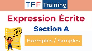 TEF Expression Écrite Section A  Niveaux B2 et C1 [upl. by Kironde]