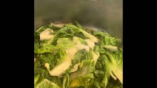 How I cook Fresh Sauteed Escarole amp Salad [upl. by Esorbma]