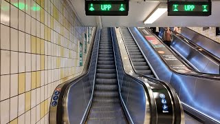 Sweden Stockholm TCentralen Subway Station 1X escalator [upl. by Adeys]