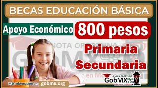 ¡ATENCION Próximamente Becas Educación Básica Apoyo Económico de 800 pesos [upl. by Ailefo]