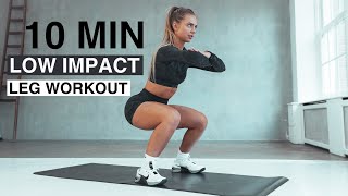 10 MIN LOW IMPACT LEG WORKOUT Apartment Friendly No Talking No Jumping [upl. by Callean]