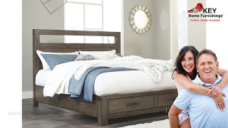 Ashley Deylin Queen Panel Bed With Storage APKB537QPS  KEY Home [upl. by Ariaes650]