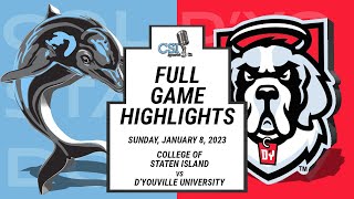 Full Game Highlights Mens Basketball vs DYouville University  1823 [upl. by Spense527]