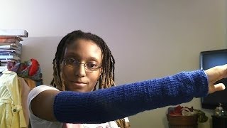 Vlog How I knit in the round on 9quot circular needles arm warmers leg warmers boot toppers [upl. by Aoh679]