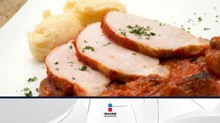 Receta de lomo de cerdo con chutney de ruibarbo [upl. by Hengel]