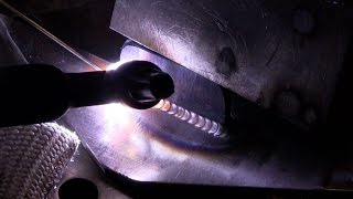 Tig Welding and Stick Welding Garage Door Fix [upl. by Anika445]