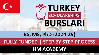 Apply to Turkiye Burslari Scholarships 2024–2025 Fully Funded Scholarship  International Students [upl. by Iliak161]