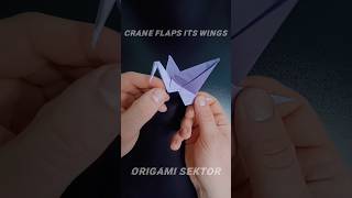 ORIGAMI CRANE EASY CRAFT TUTORIAL  DIY PAPER ORIGAMI CRANE FLAPS ITS WINGS [upl. by Eisteb823]