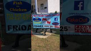 Shorts Fish and Chicken Fry Friday 102524 First Presbyterian Church Main St Sayreville NJ [upl. by Ataynik]