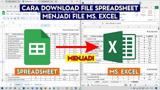 Cara Download Spreadsheet ke Microsoft Excel [upl. by Godliman]