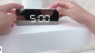 CREATIVE LED MIRROR DIGITAL TABLE CLOCK [upl. by Seuguh]