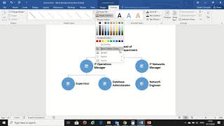 Create an organizational chart  organogram  hierachy  with pictures using SmartArt with MS Word [upl. by Aneleiram859]