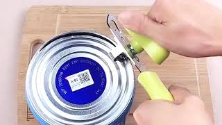 The proper way to use the Can Opener This one Can Opener Manual Smooth Edge Easy to Open [upl. by Eigla]