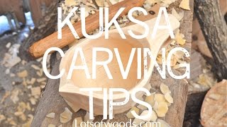 Kuksa carving tips  Carving the outside of a Kuksa with Lotsofwoodscom [upl. by Adlog]