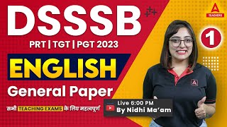 DSSSB PRTTGTPGT English Previous Year Question Paper Class 1  DSSSB Vacancy 2023 [upl. by Atsylak]