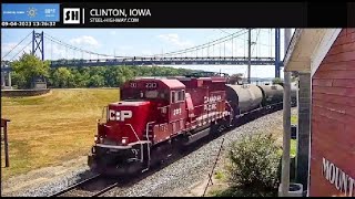 Clinton County Historical Society Live Railcam  Clinton IA SteelHighway [upl. by Raynor]