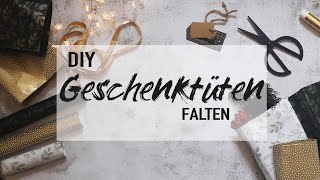 DIY Geschenktüten falten  Schritt für Schritt Anleitung für DIY Geschenktaschen aus Papier [upl. by Seraphine]