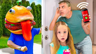 Nastya and dad VS garbage Childrens stories [upl. by Alrats]