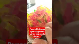 Gummy worms parang Christmas lights gummybear candy [upl. by Sielen]