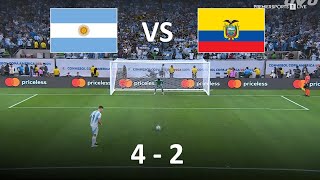 Partido completo Argentina vs Ecuador 1  1 4  2 Tanda de penales  Copa América 2024 [upl. by Gardell]