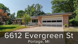 6612 Evergreen St  Portage MI [upl. by Nymzaj622]