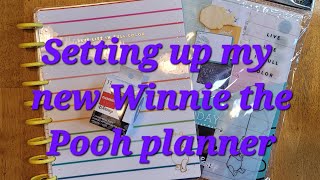 Setting up my new Winnie the Pooh dashboard planner for September start happyplanner [upl. by Darum893]