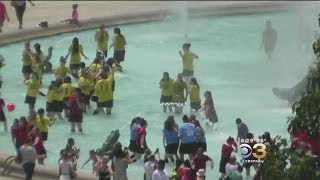 Hallahan Girls High School Students Leap Into Summer At Logan Square [upl. by Ahsaei220]