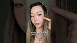 Lower Lash Hack for Gyaru Makeup [upl. by Hett]