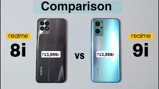 realme 8i vs realme 9i Comparison  Speed Test PUBG Graphics Antutu Fingerprint Which is Best [upl. by Amalita]