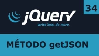 Tutorial jQuery 34 Método getJSON [upl. by Amihsat]