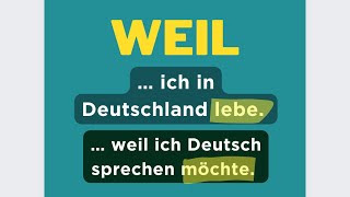 Nebensatz mit “weil” Deutsche Grammatik 🇩🇪 [upl. by Oicapot]