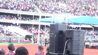 TANZANIAS NATIONAL ANTHEM COLORS PRESIDENT UHURU KENYATTAS INAUGURATION [upl. by Ardnosac]