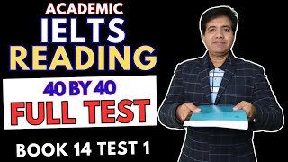 Academic IELTS Reading Full Test  Book 14 Test 1 By Asad Yaqub [upl. by Trebeh]