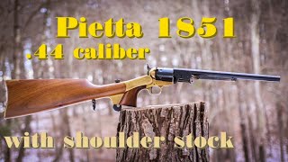 44 caliber 1851 Pietta revolver with Shoulder Stock [upl. by Hsac835]