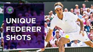 Top 10 Only Roger Federer Shots at Wimbledon [upl. by Akirdnuhs]