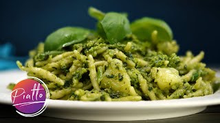 Trofie al PESTO GENOVESE con Fagiolini e Patate  Pesto alla Genovese al Mortaio [upl. by Airyk]