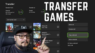 HOW TO TRANSFER GAMES ONTO EXTERNAL STORAGE ON XBOX SERIES S [upl. by Pallaten]