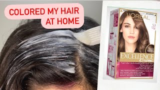 Hair Color  Hair color at Home Loreal Excellence light brown  2022 [upl. by Florine920]