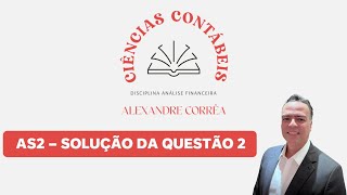 Disciplina Análise Financeira Atividade Somativa 2  Questão 2 [upl. by Sremmus]